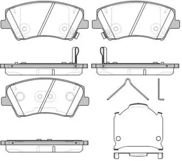 Колодки гальмівний диск. перед. (Remsa) Hyundai Elantra 16> / Genesis 3,0 GDI 14> (P15123.04) WOKING P1512304