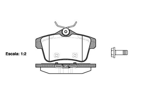 Тормозные колодки зад. Citroen C4 09-/Peugeot 3008 09- (TRW) WOKING P15183.00