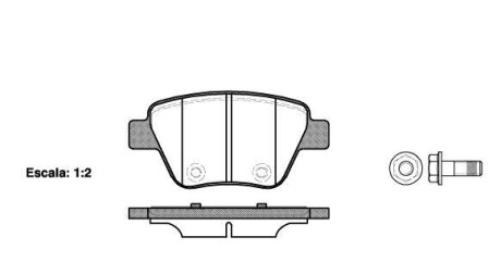 Тормозные колодки зад. Caddy/Jetta 10-/Golf 09-13 WOKING P15203.00