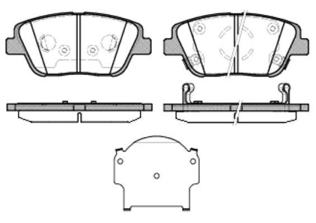 Тормозные колодки пер. HYUNDAI SONATA V (NF) / KIA OPTIMA 2.0 12- WOKING P15233.02