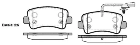 Колодки гальмівний диск. задн. (Remsa) Nissan Nv400 2.3 11-,Opel Movano b 2.3 10- WOKING P15393.01