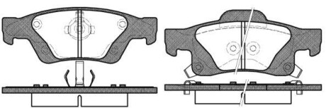 Колодки гальмівний диск. задн. (Remsa) Jeep Grand cherokee iii 5.7 05-10,Jeep Grand cherokee iv 3.0 10- WOKING P15463.02