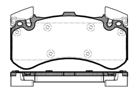 Колодки гальмівні диск. перед. (Remsa) Audi A4 A5 A6 A7 A8 17> (P15633.00) WOKING P1563300 (фото 1)