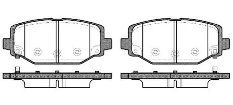 Колодки гальмівний диск. задн. (Remsa) Dodge Journey 08>12 (P15833.04) WOKING P1583304