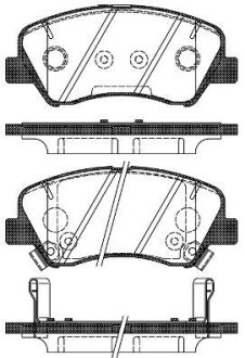 Тормозные колодки пер. Santa Fe II/Carens IV/Sorento II/III 09- (Mando) WOKING P15883.02