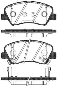 Тормозные колодки пер. Santa Fe II/Carens IV/Sorento II/III 09- (Mando) WOKING P15883.02