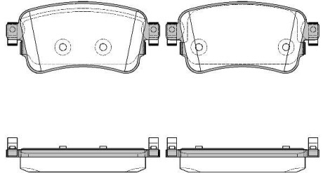 Колодки гальмівний диск. задн. (Remsa) PSA Expert Jumpy 16> / Opel Vivaro 19> / Toyota Proace 18> (P16203.00) WOKING P1620300