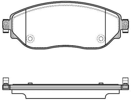 Колодки гальмівний диск. перед. (Remsa) Opel Vivaro 1.6 14-, Opel Vivaro combi 1.6 14- WOKING P17173.08