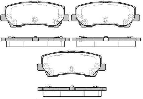 Колодки гальмівний диск. задн. (Remsa) Ford Mustang 15> (P17213.15) WOKING P1721315