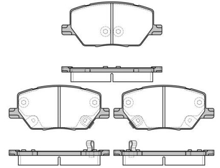 Колодки гальмівний диск. перед. (Remsa) Jeep Renegade 1.4 14-,Jeep Renegade 1.6 14- WOKING P17403.02