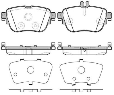 Колодки тормозные диск. задн. (Remsa) Mercedes-benz E-class (w213) 2.0 16- WOKING P17993.00