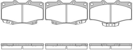 Колодки гальмівний диск. перед. (Remsa) Great wall Safe 2.2 02-09 WOKING P2153.04