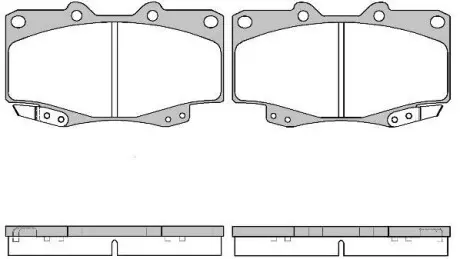Колодки гальмівний диск. перед. (Remsa) Toyota Hilux 97>05, 05>15 (P2153.22) WOKING P215322