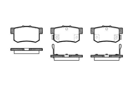 Тормозные колодки зад. Civic 98-/Accord 90-03 (Akebono) (47,8x88,9x14) WOKING P2253.32