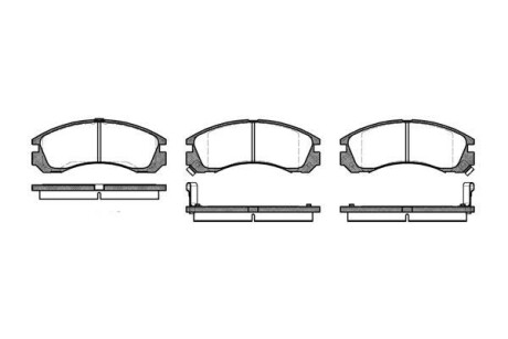 Тормозные колодки пер. Outlander 12-/Peugeot 4007 07- WOKING P2543.02