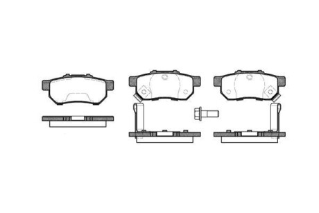 Колодки гальмівний диск. задн. (Remsa) Honda Jazz 02>08>15> / Civic 91>01 (P3333.52) WOKING P333352