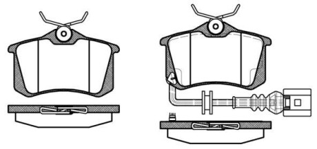 Колодки тормозные диск. задн. (Remsa) Audi A1 1.2 10-,Audi A1 1.4 10-,Audi A1 1.6 10- WOKING P3633.41