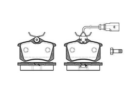 Колодки тормозные диск. задн. (Remsa) Ford Mondeo iii 3.0 00-07,Vw Polo 1.2 01-12 WOKING P3633.51