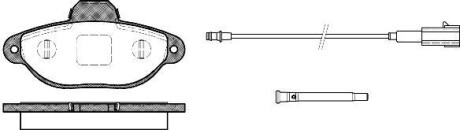 Колодки тормозные диск. перед. (Remsa) Fiat 500 1.2 07-,Fiat 500 c 1.2 09-,Fiat Fiorino 1.3 07- WOKING P5143.21