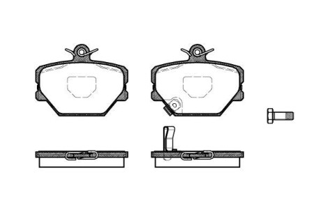 Тормозные колодки пер. City Coupe/Crossblade/Fortwo (98-14) WOKING P6053.02