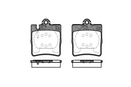 Колодки гальмівний диск. задн. (Remsa) Mercedes-Benz C-class (cl203) 1.8 01-11 WOKING P6093.10