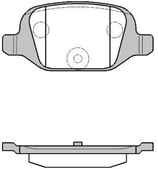 Колодки гальмівний диск. задн. (Remsa) Citroen Nemo 1.4 08-, Citroen Nemo 1.4 09- WOKING P6273.00