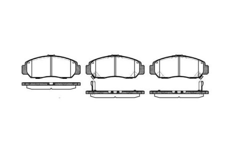 Колодки тормозные диск. перед. (Remsa) Honda Civic 00> 05> 12> / Hyundai M WOKING P647312