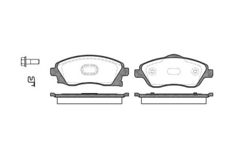 Тормозные колодки пер. Combo/Meriva 00-12 WOKING P6743.12