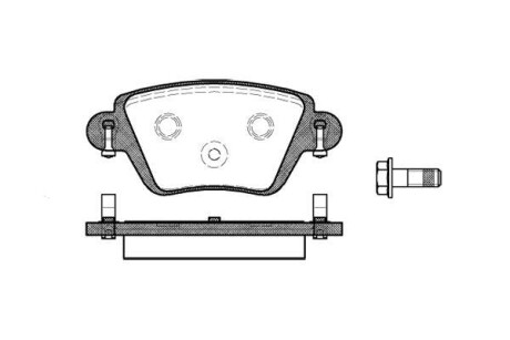 Тормозные колодки зад. Kangoo 4x4/Mondeo III 01- (Bosch) WOKING P6773.10