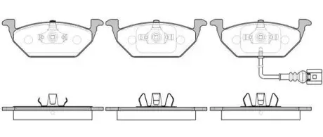 Колодки тормозные диск. перед. (Remsa) Audi A3 1.4 03-12,Audi A3 1.6 03-12,Audi A3 1.6 08-13 WOKING P7333.41
