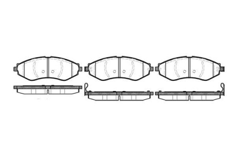 Тормозные колодки Gentra/Kalos/Lacetti/Nubira/Rezzo (00-22) WOKING P7453.22