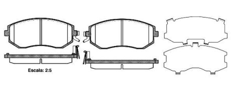 Тормозные колодки пер. Subaru Impreza 02-/Forester 02- (akebono) WOKING P8513.04