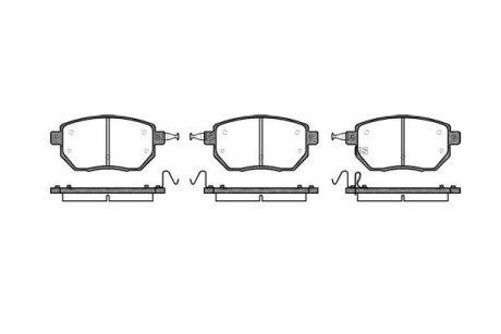 Колодки гальмівний диск. перед. (Remsa) Infiniti Fx 3.5 02-08, Infiniti Fx 4.5 02-08 (P8853.02) WOKING P885302