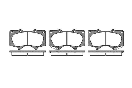 Колодки гальмівний диск. перед. (Remsa) Toyota LC120 Lexus GX470, Toyota LC150, Lexus GX460, Mitsubishi Pajero IV WOKING P8883.00