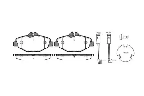 Тормозные колодки пер. MB E-class (W211) 03-09 WOKING P8903.02