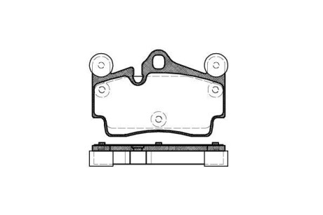 Тормозные колодки зад. Audi Q7/Touareg/Cayenne (Brembo) (112,2x73,2x16,2) WOKING P8963.00 (фото 1)