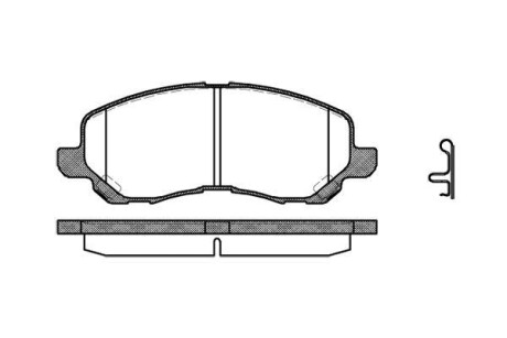 Тормозные колодки пер. Lancer VIII/Outlander II/Peugeot 4008 1.5-2.4 06- WOKING P9043.12