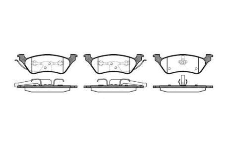 Колодки гальмівний диск. задн. (Remsa) Dodge Caravan 2.4 00-07, Dodge Caravan 3.3 00-07 WOKING P9113.00