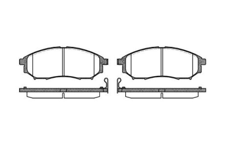 Колодки тормозные диск. перед. (Remsa) Infiniti Ex 2.5 07-,Infiniti Ex 3.0 07- WOKING P9523.14