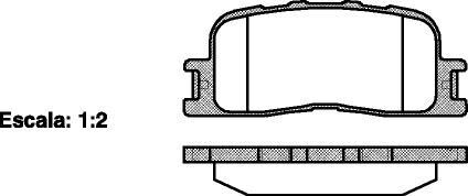 Тормозные колодки зад. Toyota Camry 01-06 (akebono) (93x38x16) WOKING P9543.00