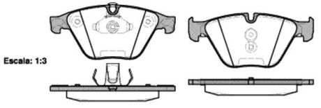 Тормозные колодки пер. BMW 5 (F10) 10-(ATE) (155,1x68,5x18,9) WOKING P9573.20