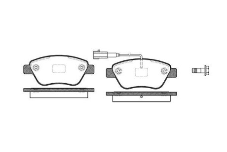 Тормозные колодки пер. FIAT 500/PUNTO/QUBO/SKODA SUPERB/CITROËN NEMO 0.9-1.8 07- WOKING P9583.11