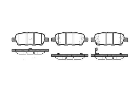 Тормозные колодки зад. Qashqai/X-Trail 07- (38x105,5x14,3) WOKING P9763.01