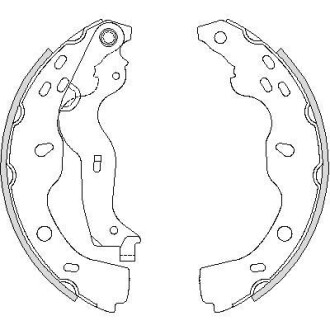 Колодки гальмівні. задн. (Remsa) Suzuki SX4 06-14, Fiat Sedici 06-14 (Z4227.00) WOKING Z422700