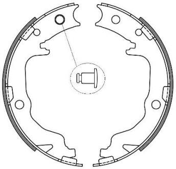 Колодки гальмівні. ручн. гальм. (Remsa) Mitsubishi ASX 10> Lancer X Outlander II WOKING Z4641.00