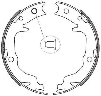 Колодки тормозные бараб. ручн. торм. (Remsa) Mitsubishi ASX 10> Lancer X Outlander II WOKING Z4641.00