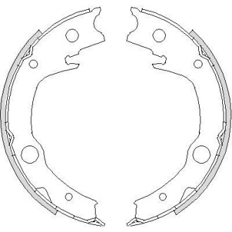 Колодки ручного тормоза Corolla 02-07/Avensis 03-08/Echo 99-05 WOKING Z4729.00