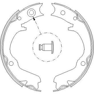 Колодки тормозные бараб. ручн. торм. (Remsa) Subaru Legasy Outback 03>09 (Z4734.00) WOKING Z473400