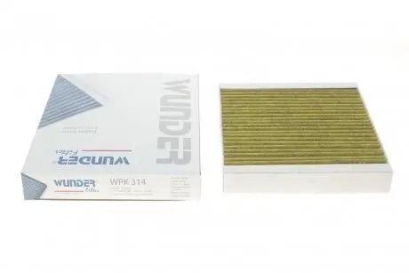 Фильтр салона Chevrolet Aveo (T300) 11-/ Opel Astra J 09- (угольный) WUNDER FILTER WPK 314
