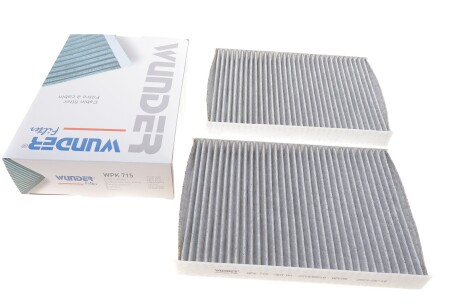 Фільтр салону MB S-class (W221/C216) 05- (вугільний) (к-кт 2шт.) WUNDER FILTER WPK 715